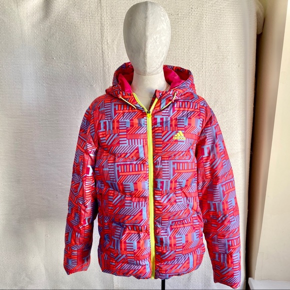Adidas L Rare Retro 90s Print Down Puffer Jacket - Picture 7 of 8